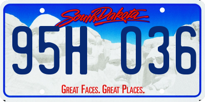 SD license plate 95HO36