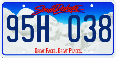 SD license plate 95HO38