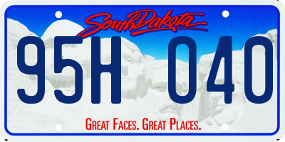 SD license plate 95HO40