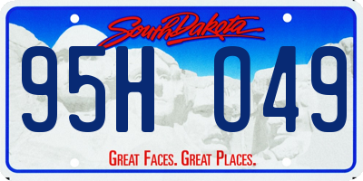 SD license plate 95HO49