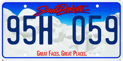 SD license plate 95HO59
