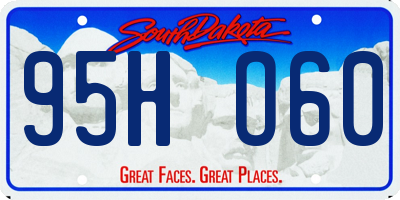 SD license plate 95HO60