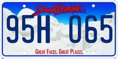 SD license plate 95HO65