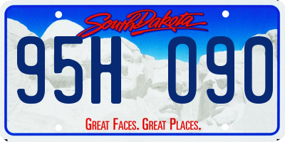 SD license plate 95HO90