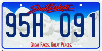 SD license plate 95HO91