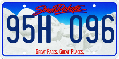 SD license plate 95HO96