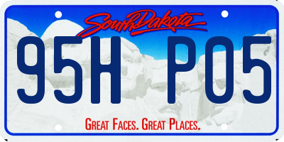 SD license plate 95HP05