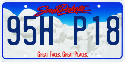 SD license plate 95HP18