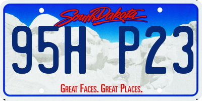 SD license plate 95HP23