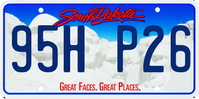 SD license plate 95HP26