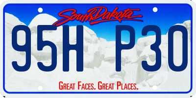 SD license plate 95HP30