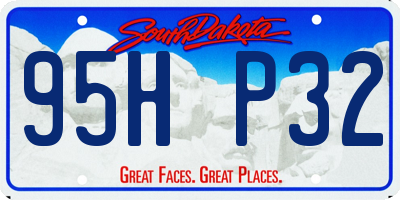 SD license plate 95HP32