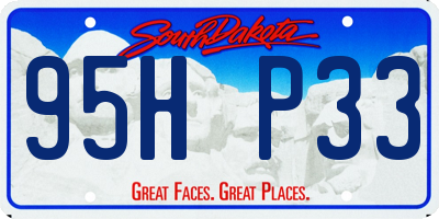 SD license plate 95HP33