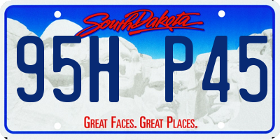 SD license plate 95HP45