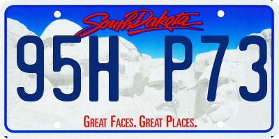 SD license plate 95HP73