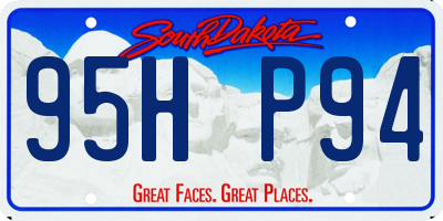 SD license plate 95HP94
