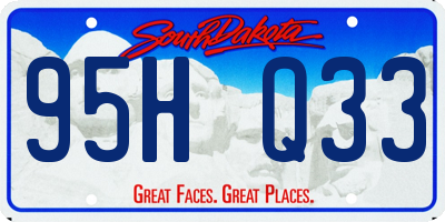 SD license plate 95HQ33