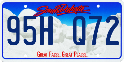 SD license plate 95HQ72