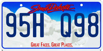 SD license plate 95HQ98