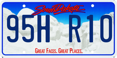 SD license plate 95HR10