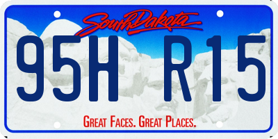 SD license plate 95HR15