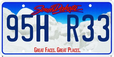 SD license plate 95HR33