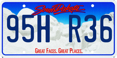 SD license plate 95HR36