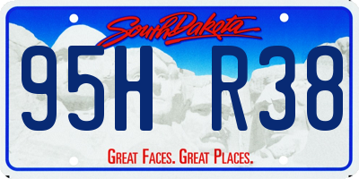 SD license plate 95HR38