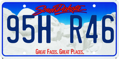 SD license plate 95HR46