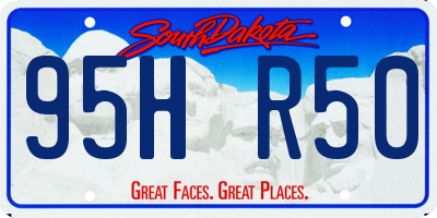 SD license plate 95HR50