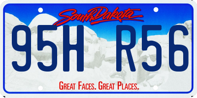 SD license plate 95HR56