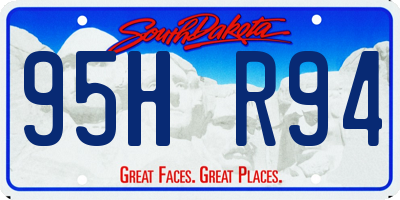 SD license plate 95HR94