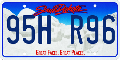 SD license plate 95HR96