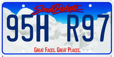 SD license plate 95HR97