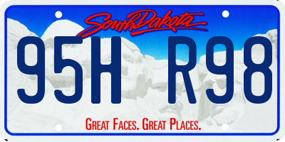 SD license plate 95HR98