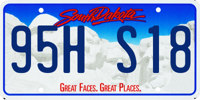 SD license plate 95HS18