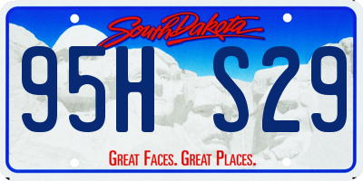 SD license plate 95HS29