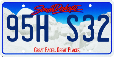 SD license plate 95HS32