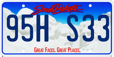 SD license plate 95HS33