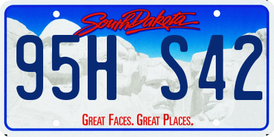 SD license plate 95HS42