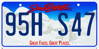 SD license plate 95HS47