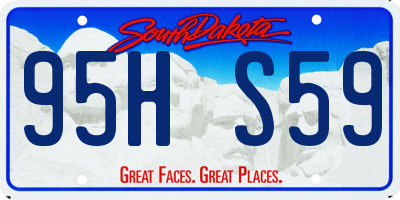 SD license plate 95HS59