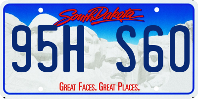 SD license plate 95HS60