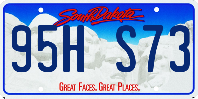 SD license plate 95HS73