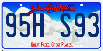 SD license plate 95HS93