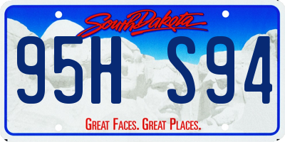 SD license plate 95HS94