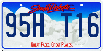 SD license plate 95HT16