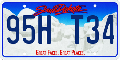 SD license plate 95HT34