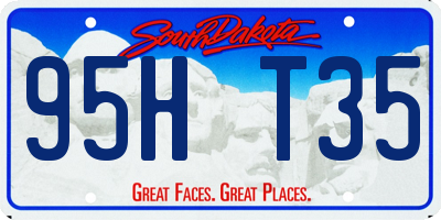 SD license plate 95HT35