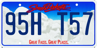 SD license plate 95HT57